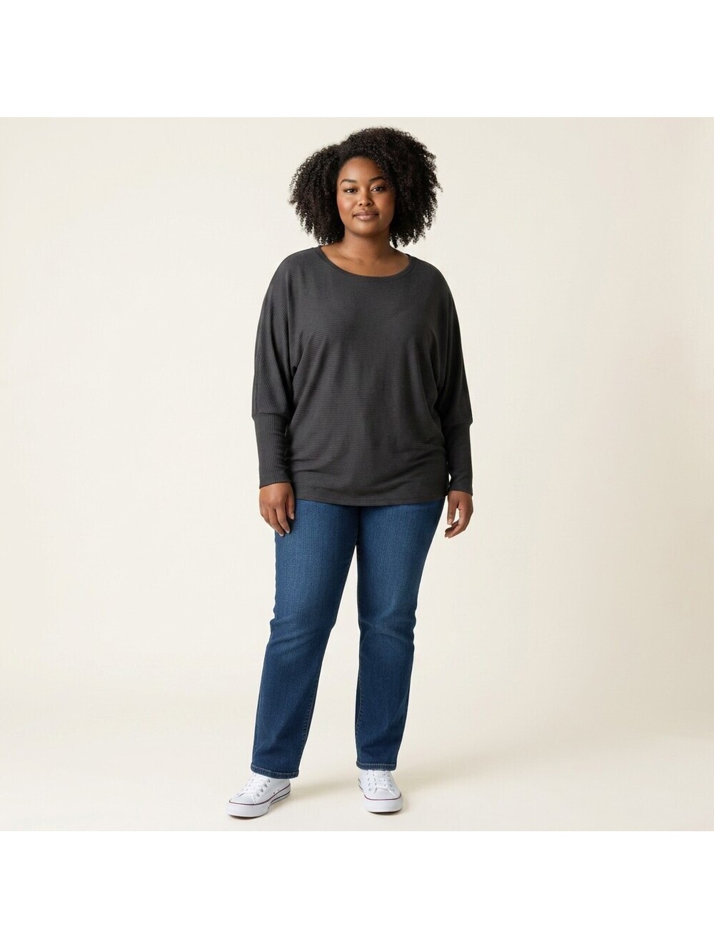 New PrettyGarden Blouse Women XL Black Long Sleeve Round Neck Pullover Casual